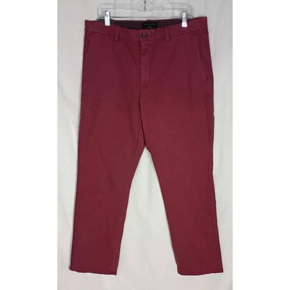 Banana Republic Red Heather Men's Aiden Slim Fit Chino Pants size 34x30‎